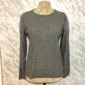 Sisley Wool  Knit Top Grey Size Large